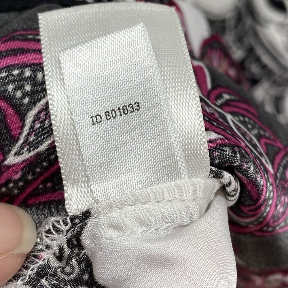 White House Black‎ Market WHBM Top Blouse Womens 0 Purple white black Keyhole - Picture 8 of 11